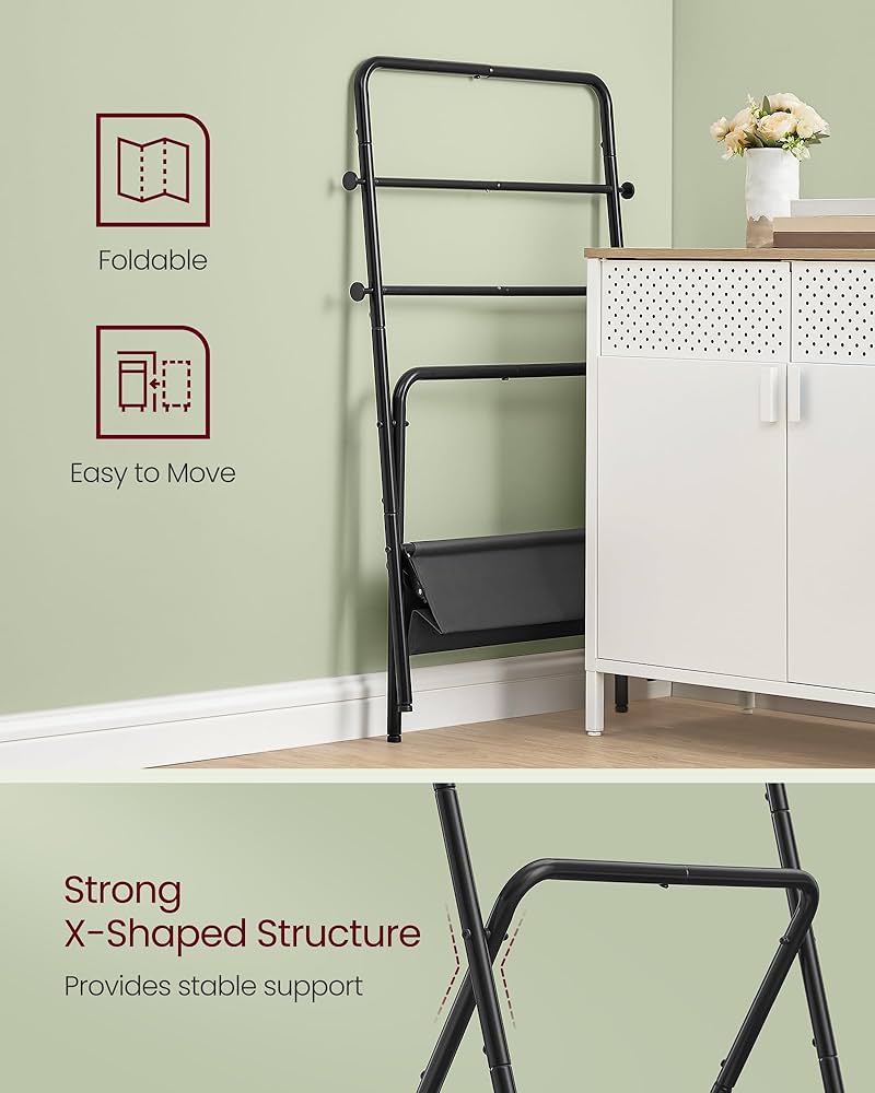 Amazon.com: VASAGLE Freestanding Towel Rack, Foldable